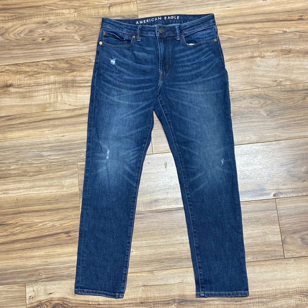 American Eagle mens Ne(x)t Level Airflex Slim fit distressed denim jeans